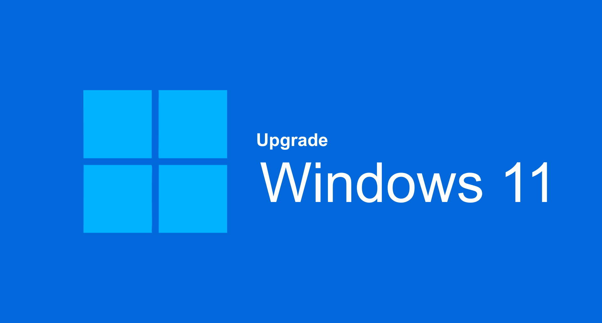 Windows 11 on laptop with simple upgrade visuals.